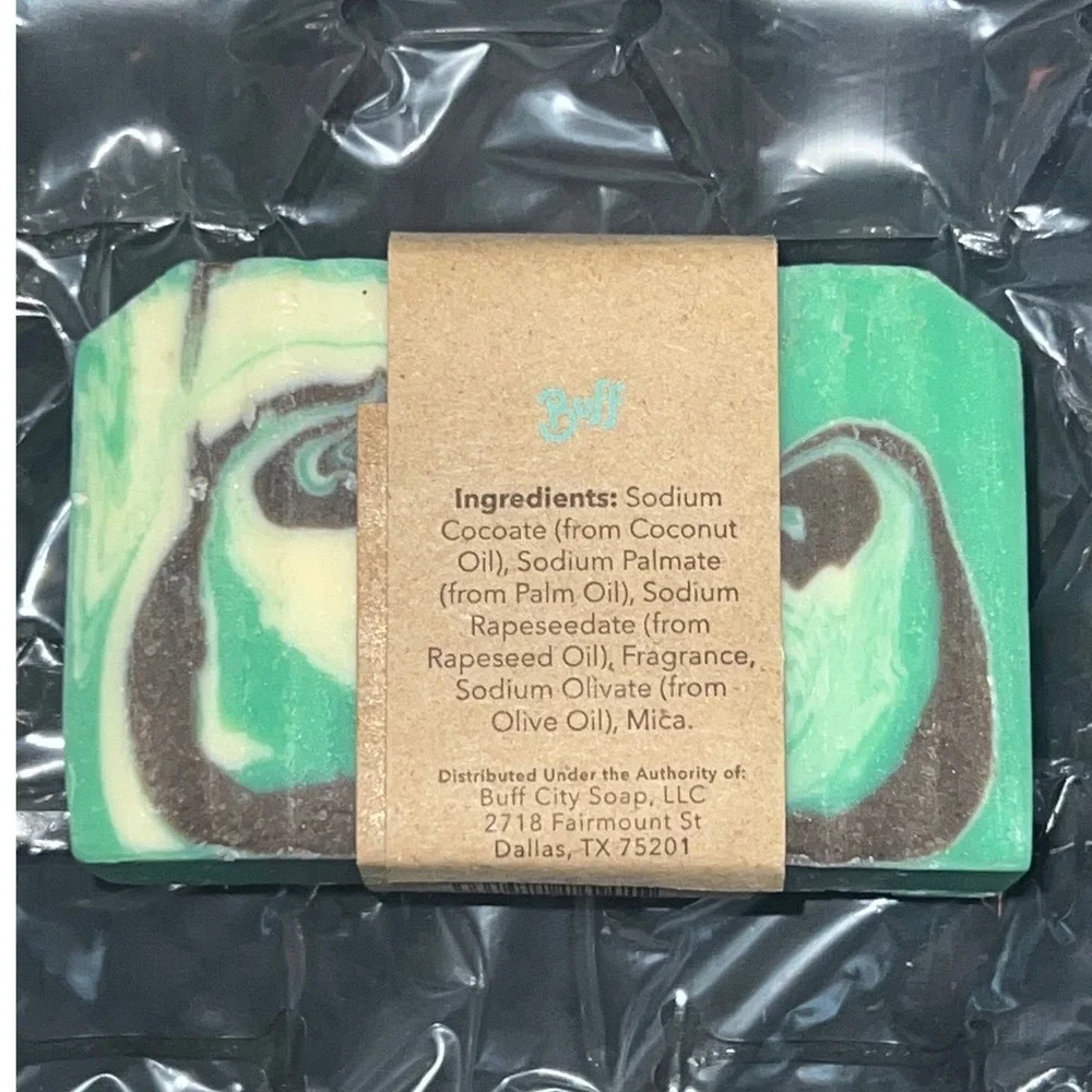 Buff City Soap Tobacco Bay Leaf Bar Soap Green 5.5oz New Artisan Handcrafted